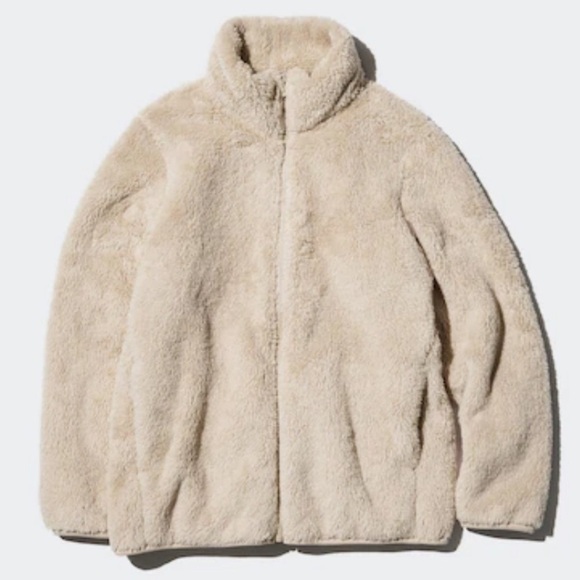 UNIQLO Cozy FLUFFY Cream Fleece FULL ZIP Jacket- S - Picture 1 of 9